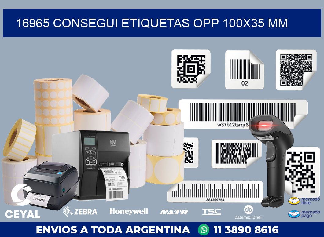 16965 CONSEGUI ETIQUETAS OPP 100X35 MM