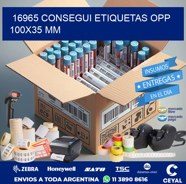 16965 CONSEGUI ETIQUETAS OPP 100X35 MM
