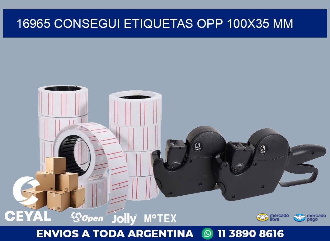 16965 CONSEGUI ETIQUETAS OPP 100X35 MM