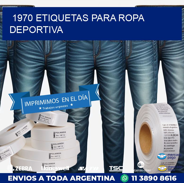 1970 ETIQUETAS PARA ROPA DEPORTIVA