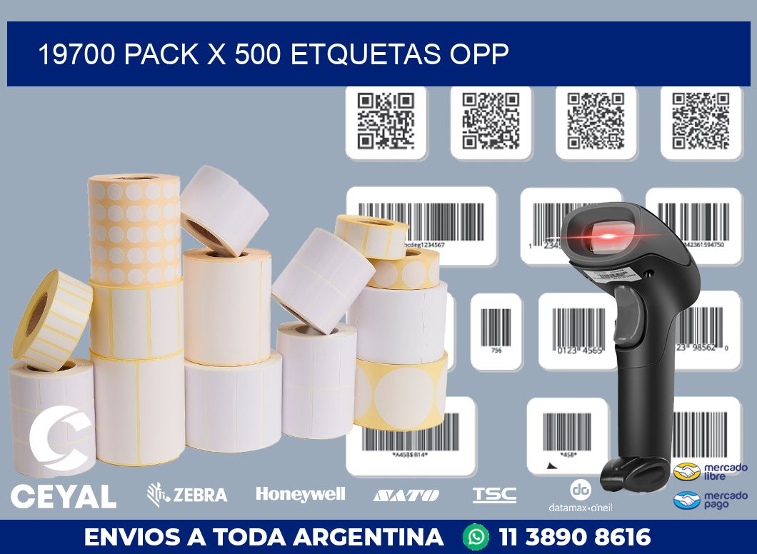 19700 PACK X 500 ETQUETAS OPP