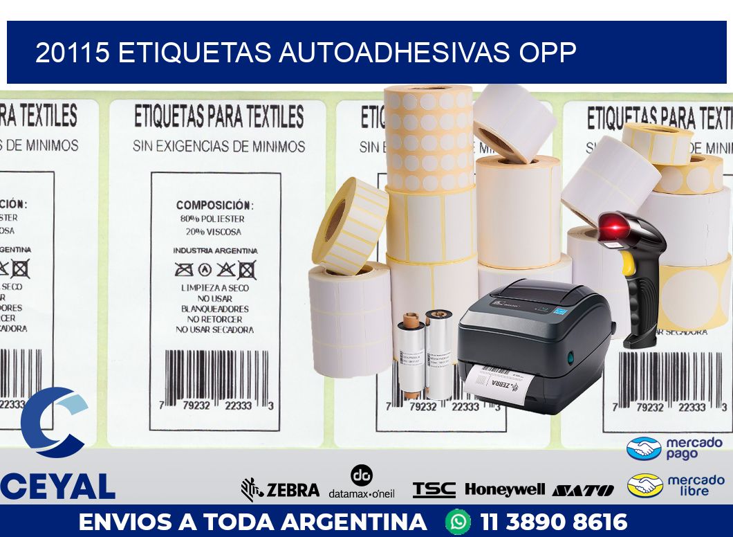 20115 ETIQUETAS AUTOADHESIVAS OPP