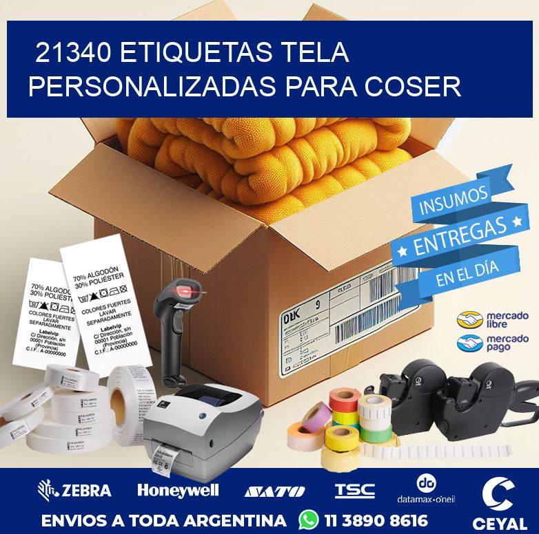 21340 ETIQUETAS TELA PERSONALIZADAS PARA COSER