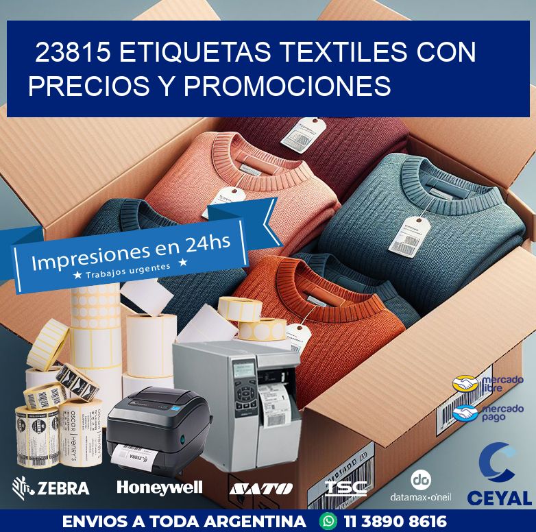 23815 ETIQUETAS TEXTILES CON PRECIOS Y PROMOCIONES