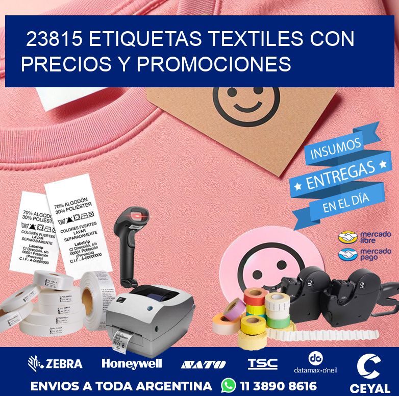 23815 ETIQUETAS TEXTILES CON PRECIOS Y PROMOCIONES