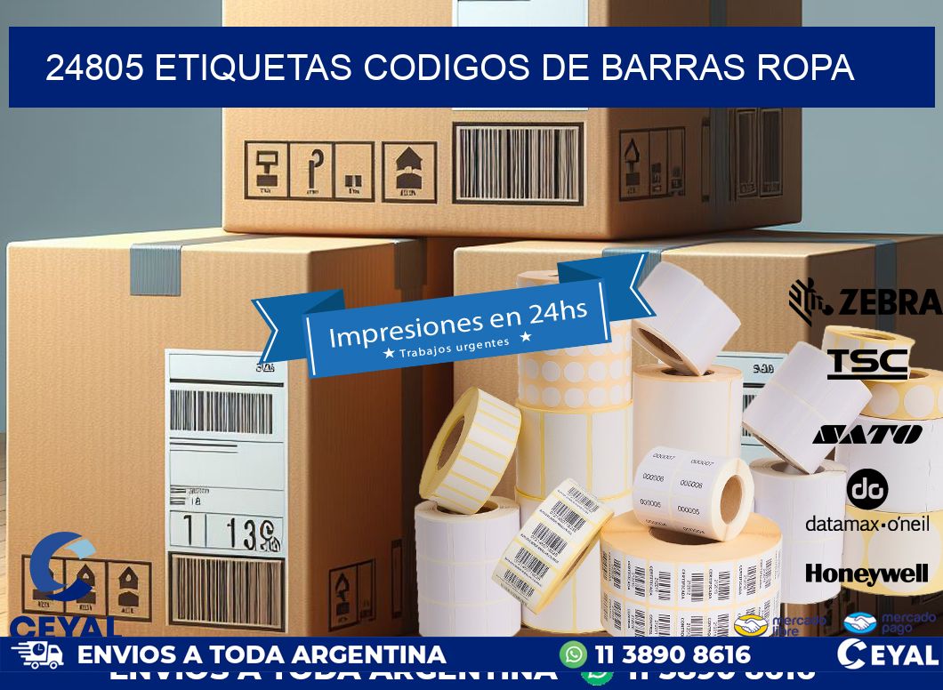 24805 ETIQUETAS CODIGOS DE BARRAS ROPA