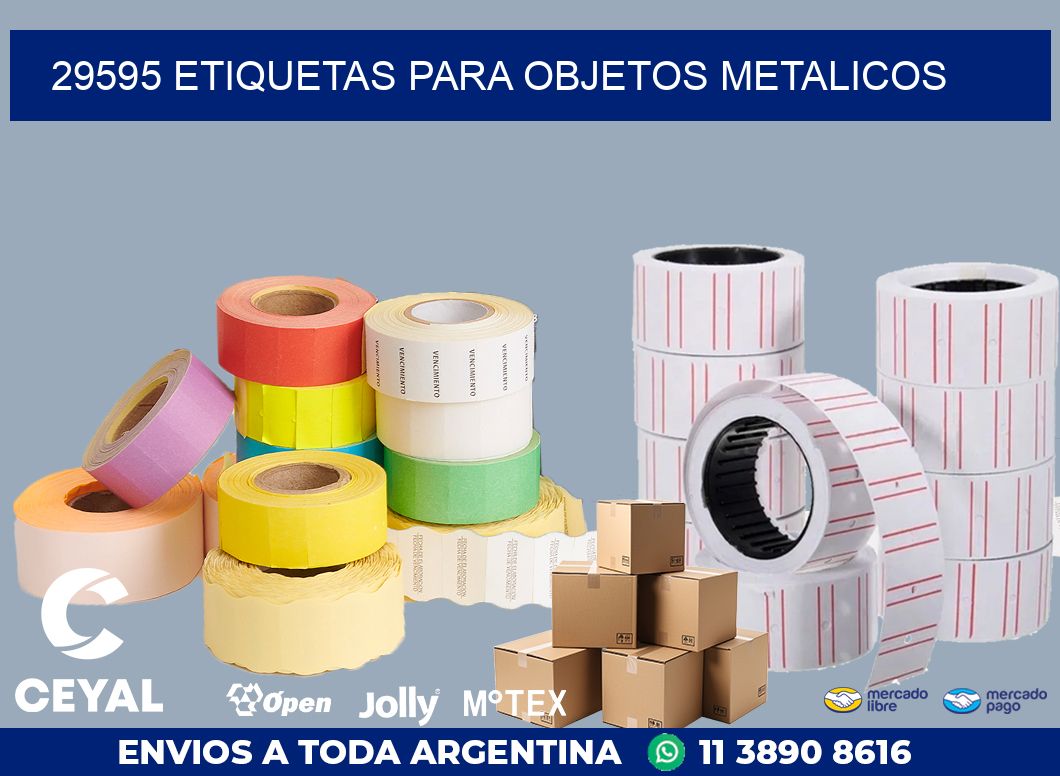 29595 etiquetas para objetos metalicos