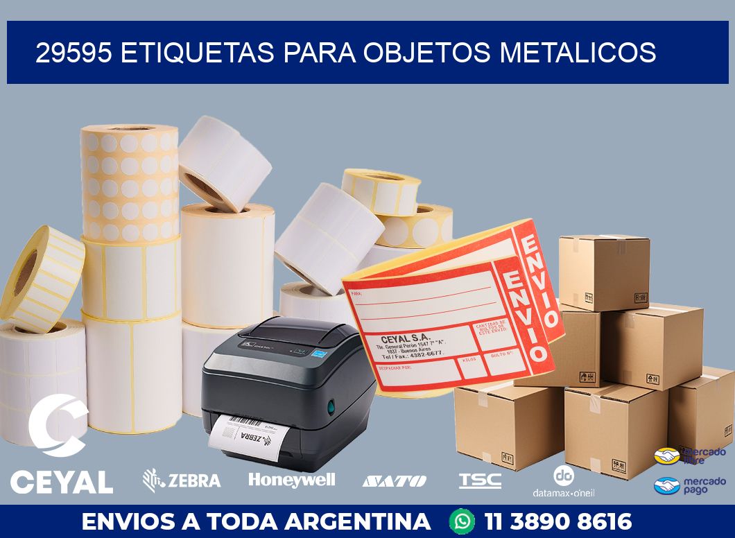 29595 etiquetas para objetos metalicos