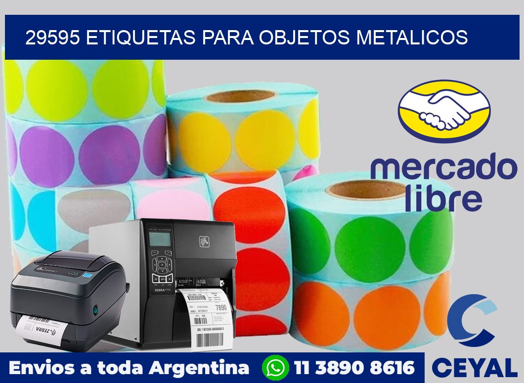 29595 etiquetas para objetos metalicos