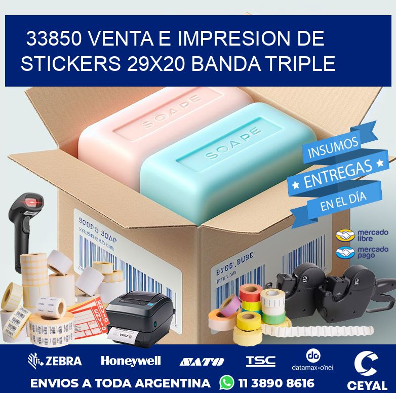 33850 VENTA E IMPRESION DE STICKERS 29X20 BANDA TRIPLE