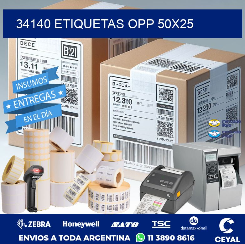 34140 ETIQUETAS OPP 50X25