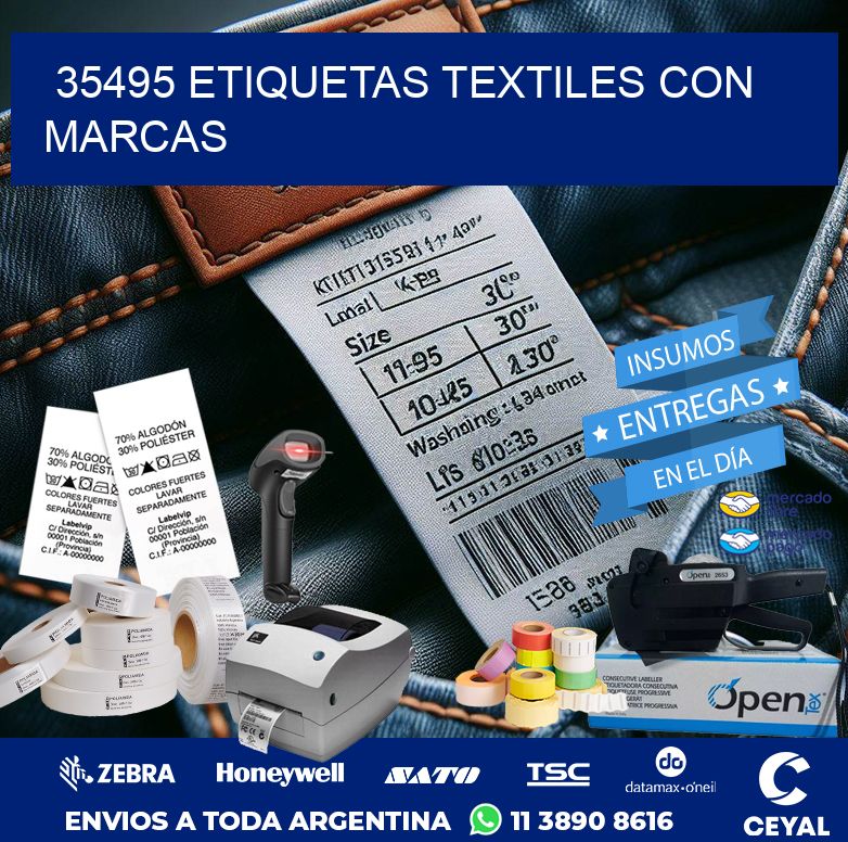 35495 ETIQUETAS TEXTILES CON MARCAS
