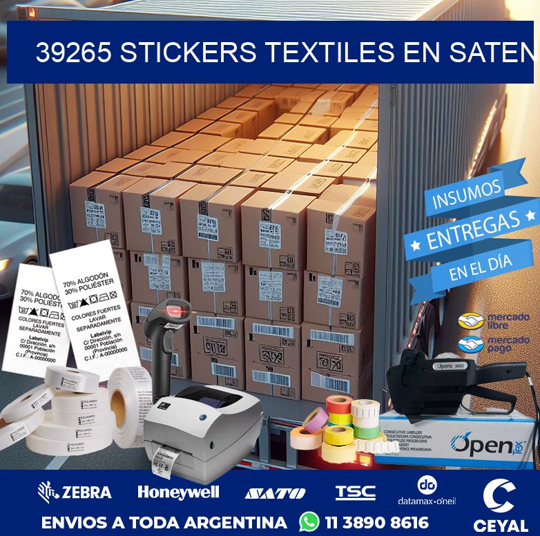 39265 STICKERS TEXTILES EN SATEN