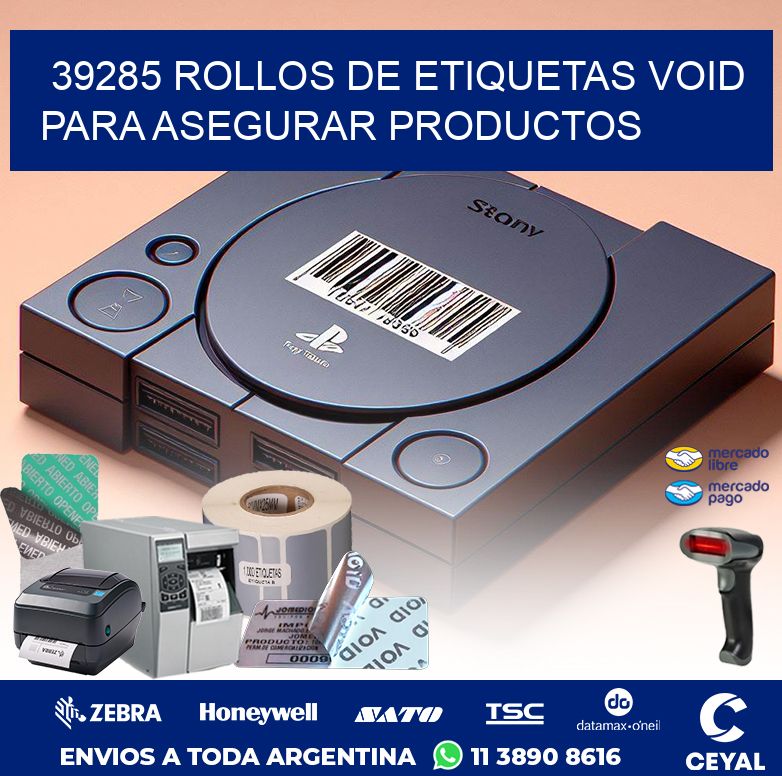 39285 ROLLOS DE ETIQUETAS VOID PARA ASEGURAR PRODUCTOS