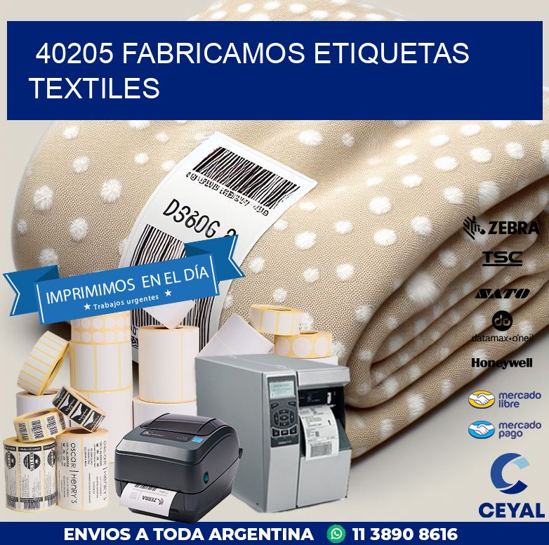 40205 FABRICAMOS ETIQUETAS TEXTILES