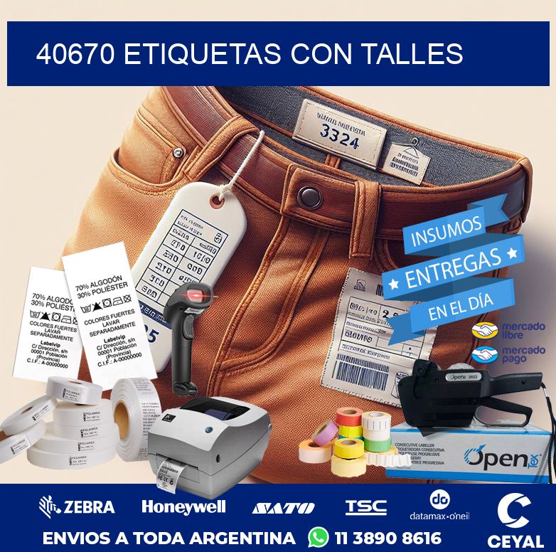 40670 ETIQUETAS CON TALLES