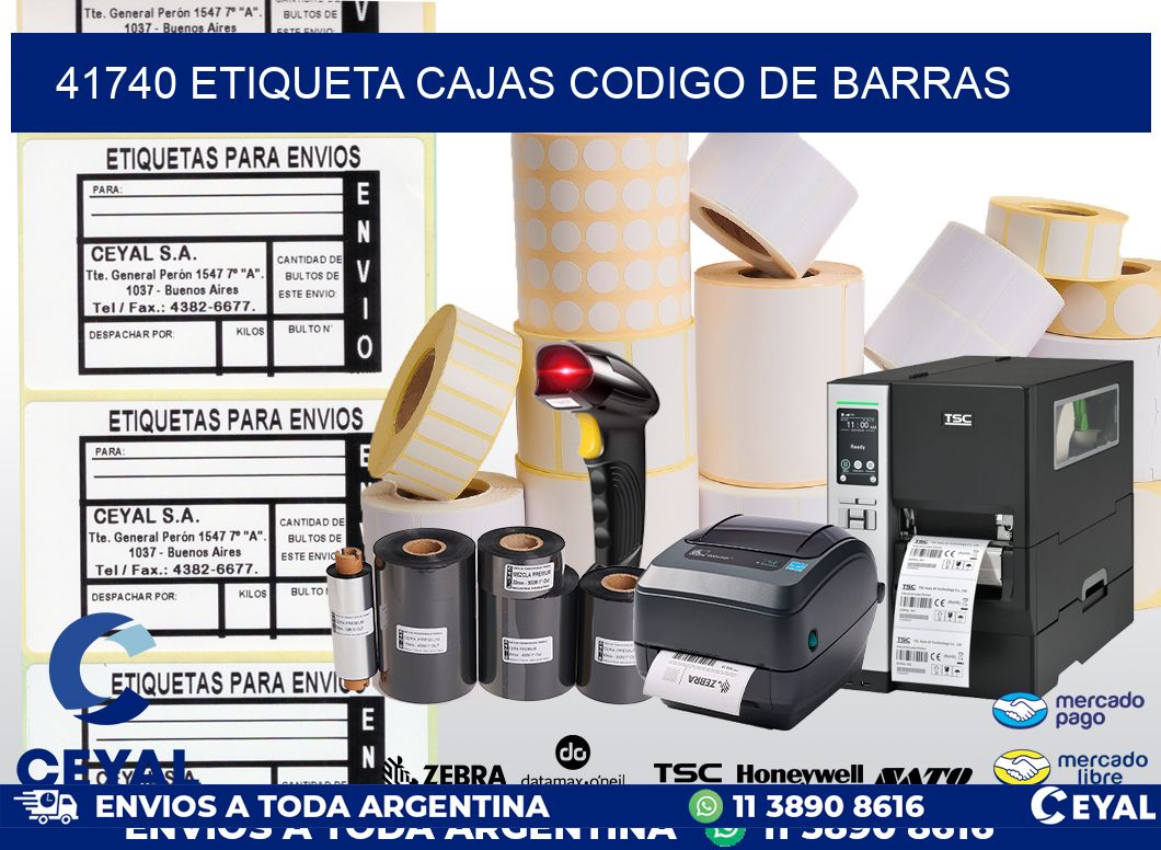 41740 etiqueta cajas codigo de barras