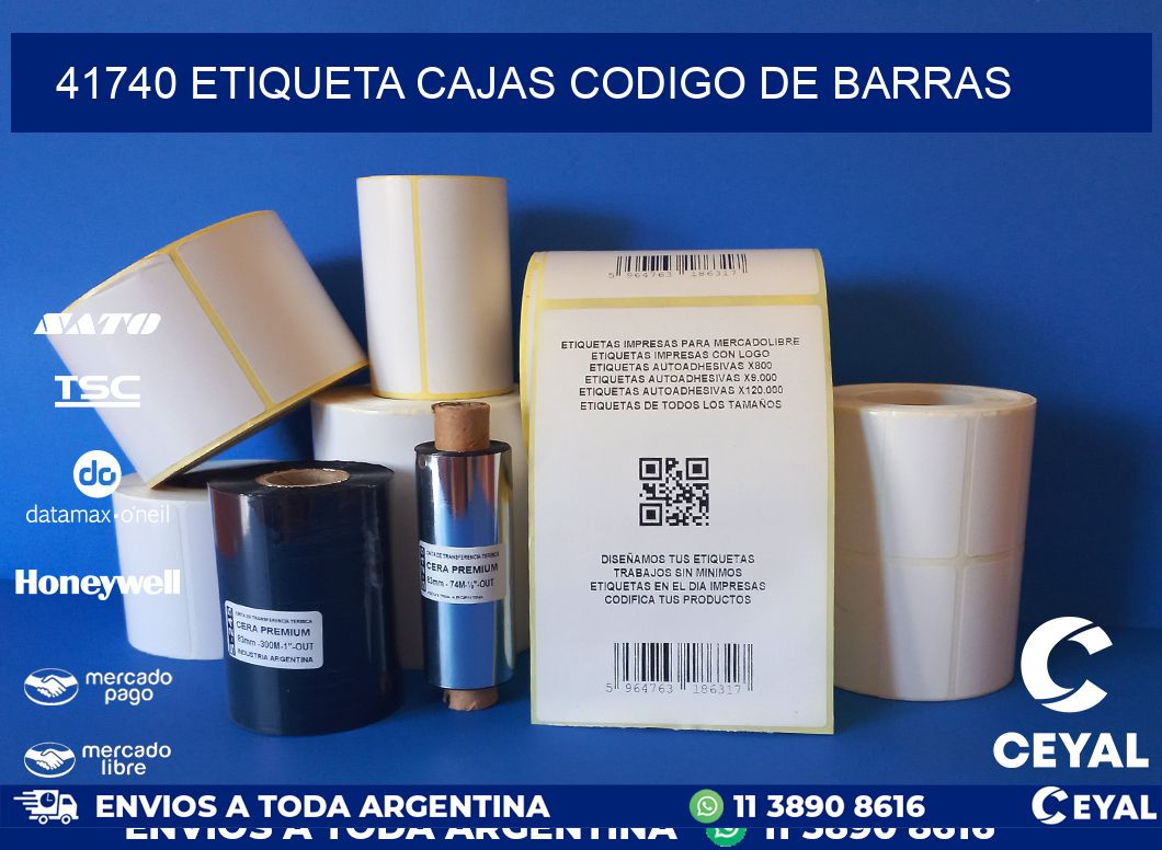 41740 etiqueta cajas codigo de barras