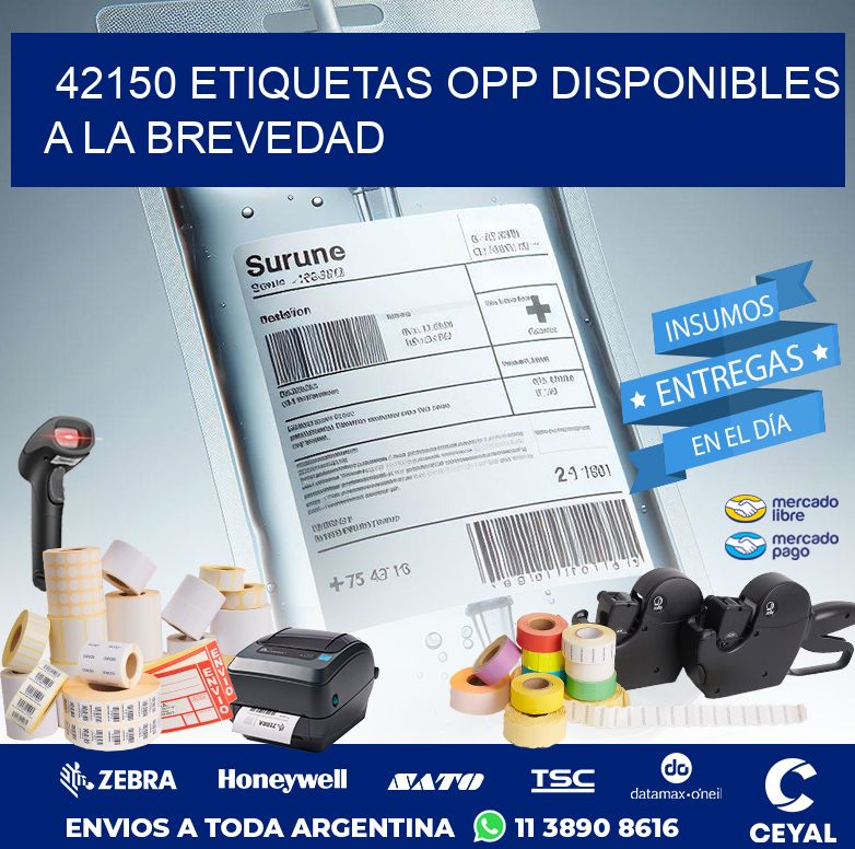 42150 ETIQUETAS OPP DISPONIBLES A LA BREVEDAD