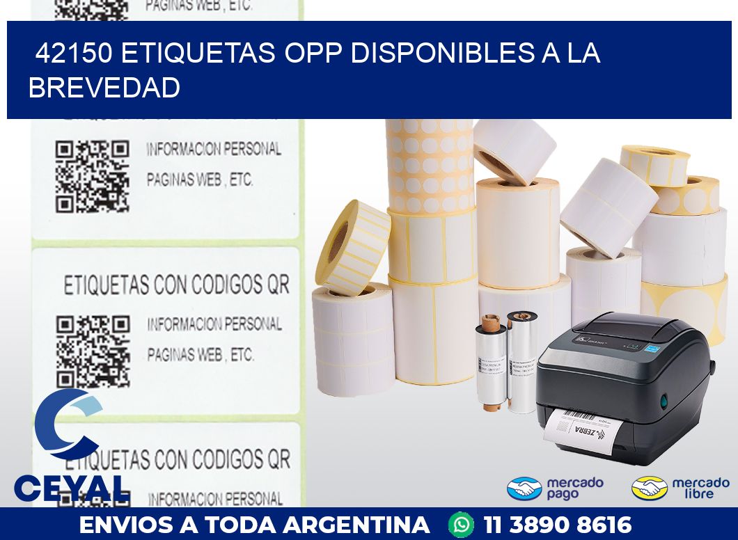 42150 ETIQUETAS OPP DISPONIBLES A LA BREVEDAD