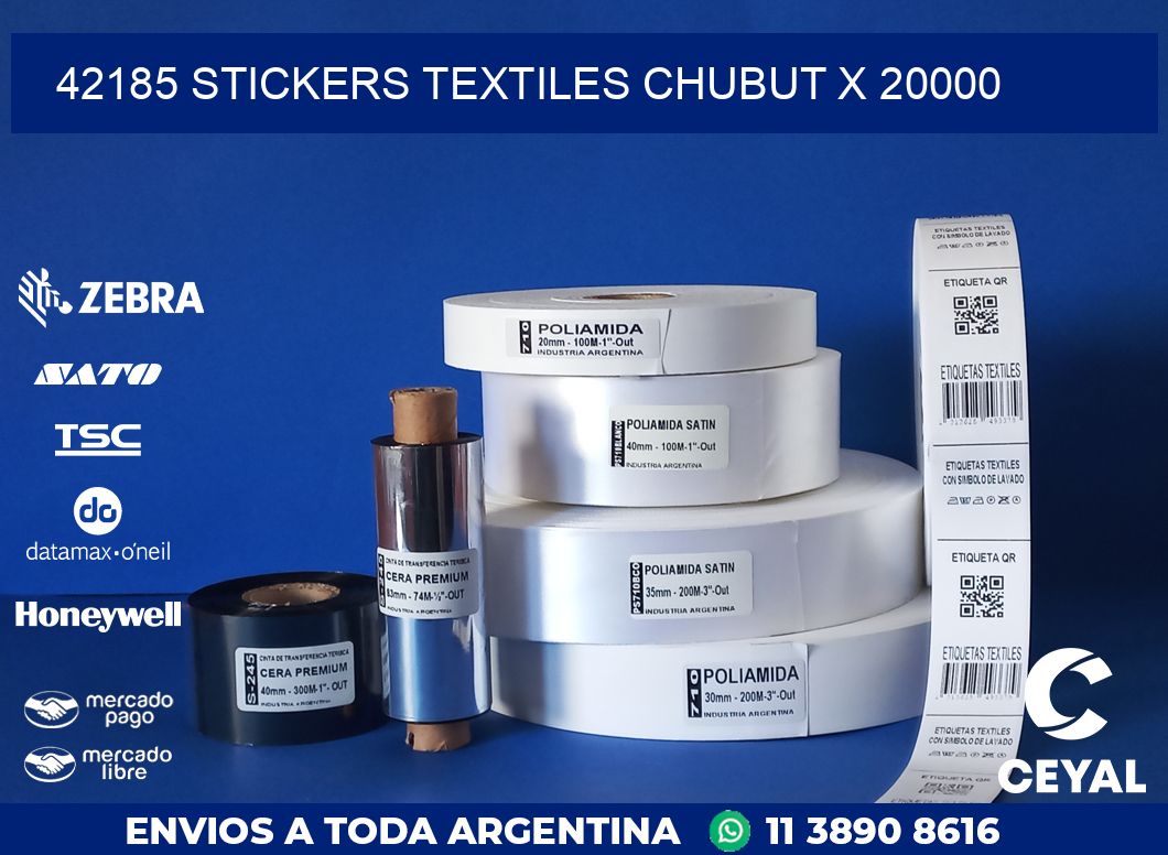 42185 STICKERS TEXTILES CHUBUT X 20000