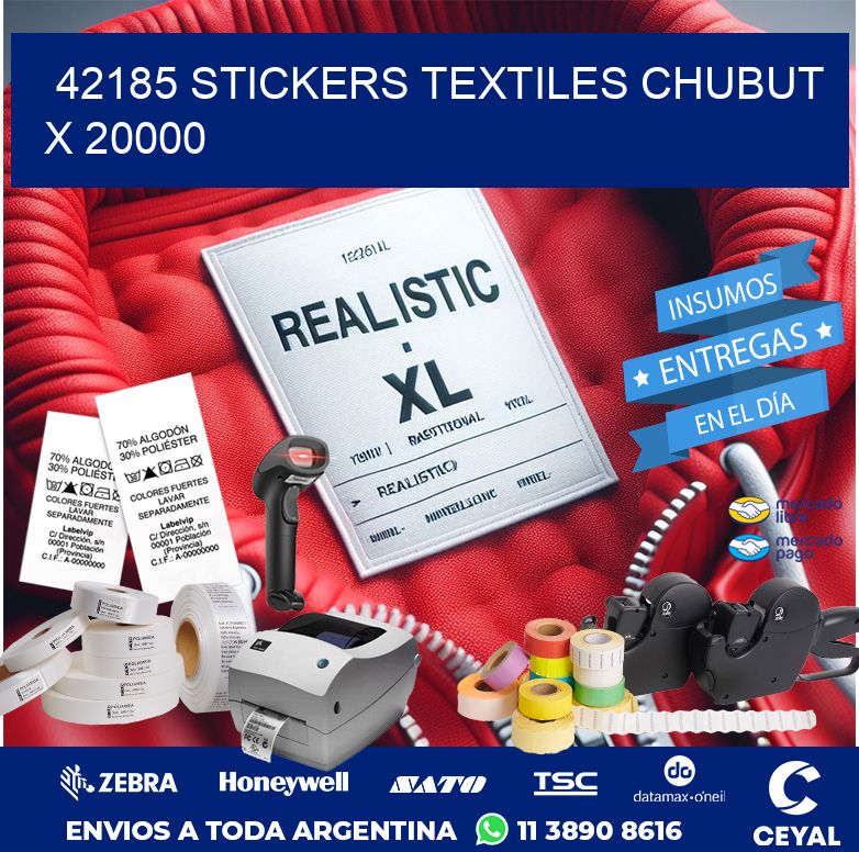 42185 STICKERS TEXTILES CHUBUT X 20000