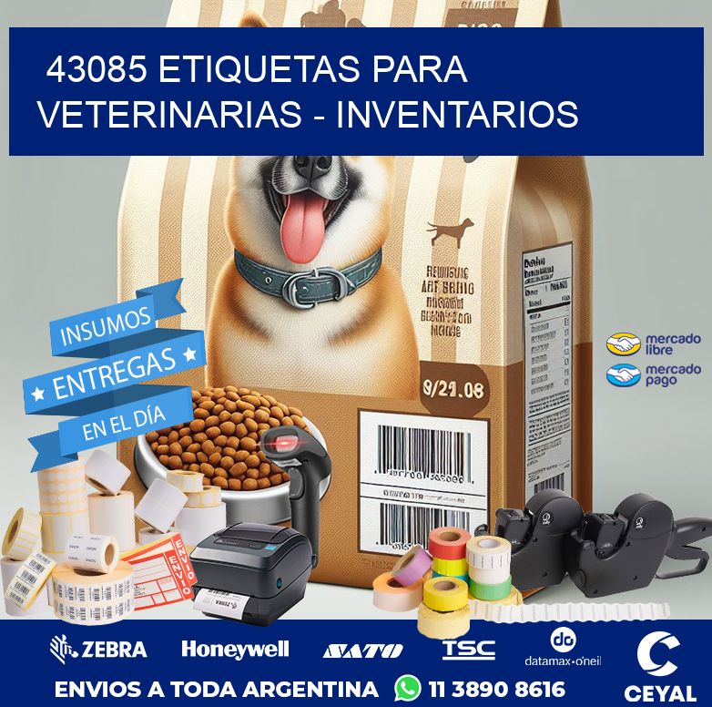 43085 ETIQUETAS PARA VETERINARIAS - INVENTARIOS