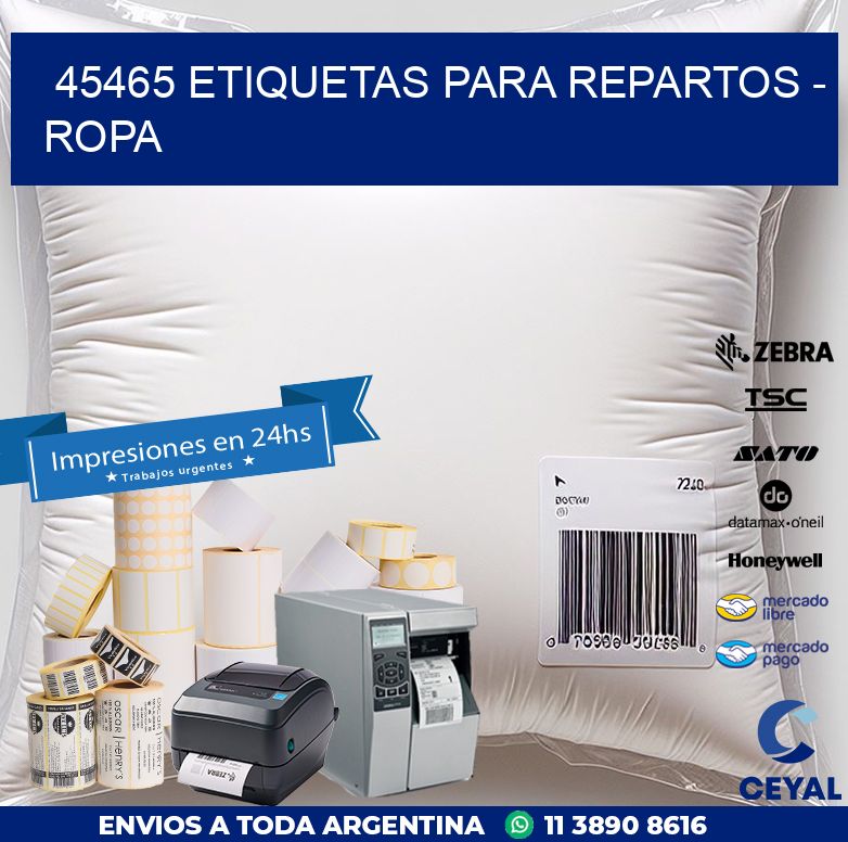 45465 ETIQUETAS PARA REPARTOS - ROPA