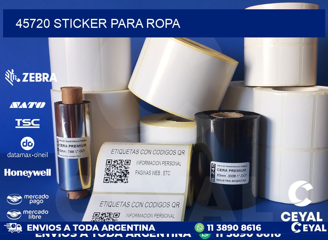 45720 STICKER PARA ROPA