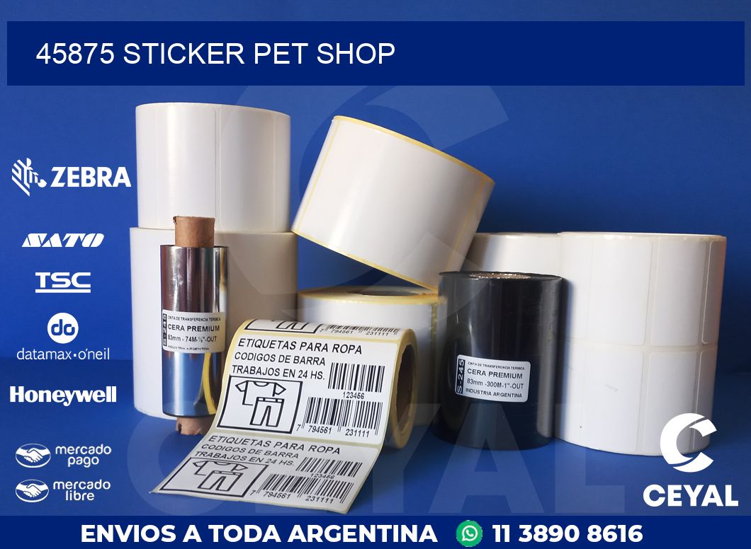 45875 STICKER PET SHOP