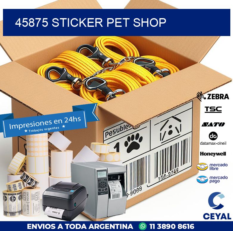 45875 STICKER PET SHOP