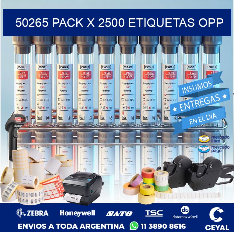 50265 PACK X 2500 ETIQUETAS OPP