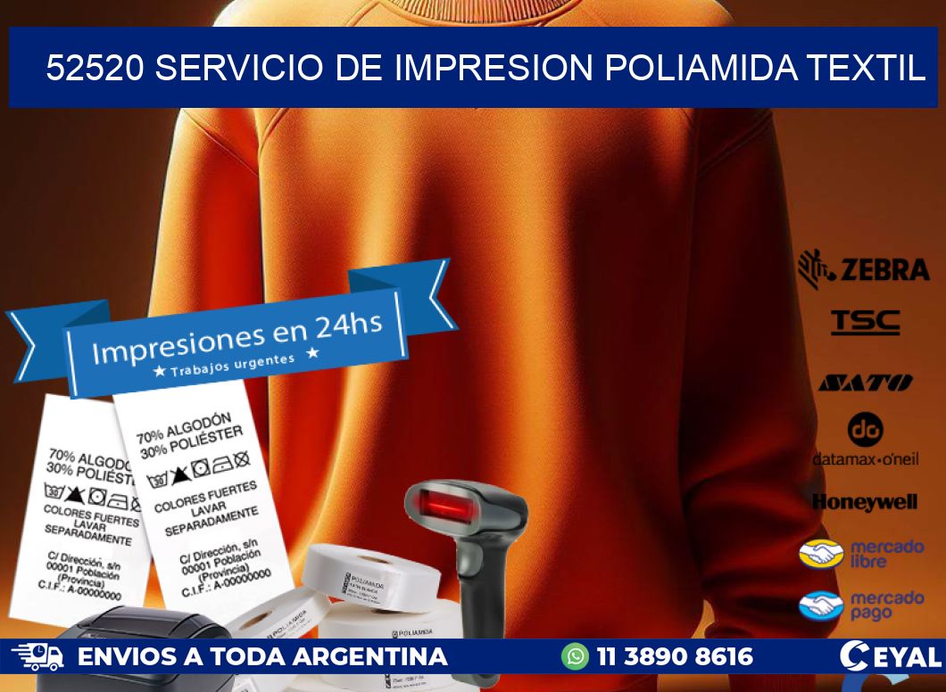 52520 SERVICIO DE IMPRESION POLIAMIDA TEXTIL