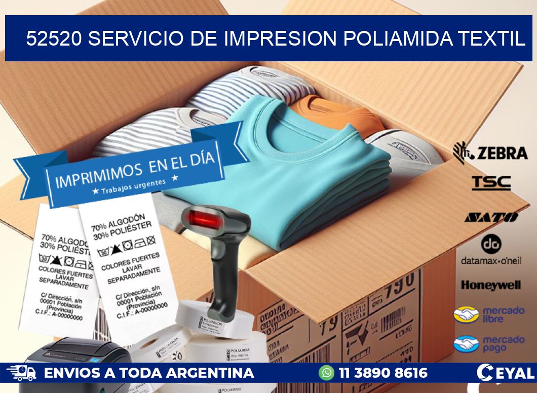 52520 SERVICIO DE IMPRESION POLIAMIDA TEXTIL