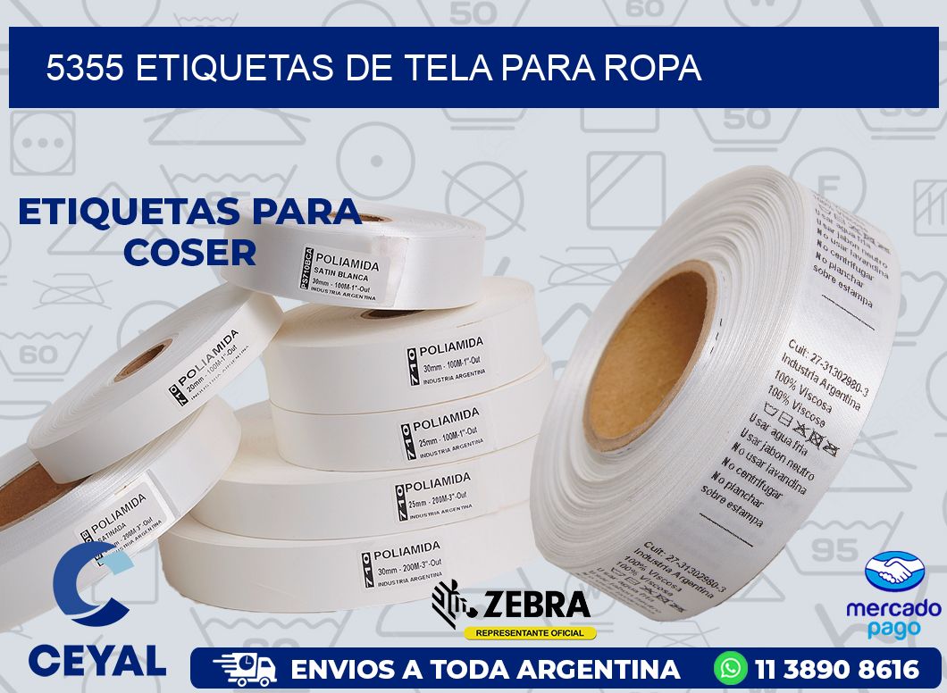5355 ETIQUETAS DE TELA PARA ROPA