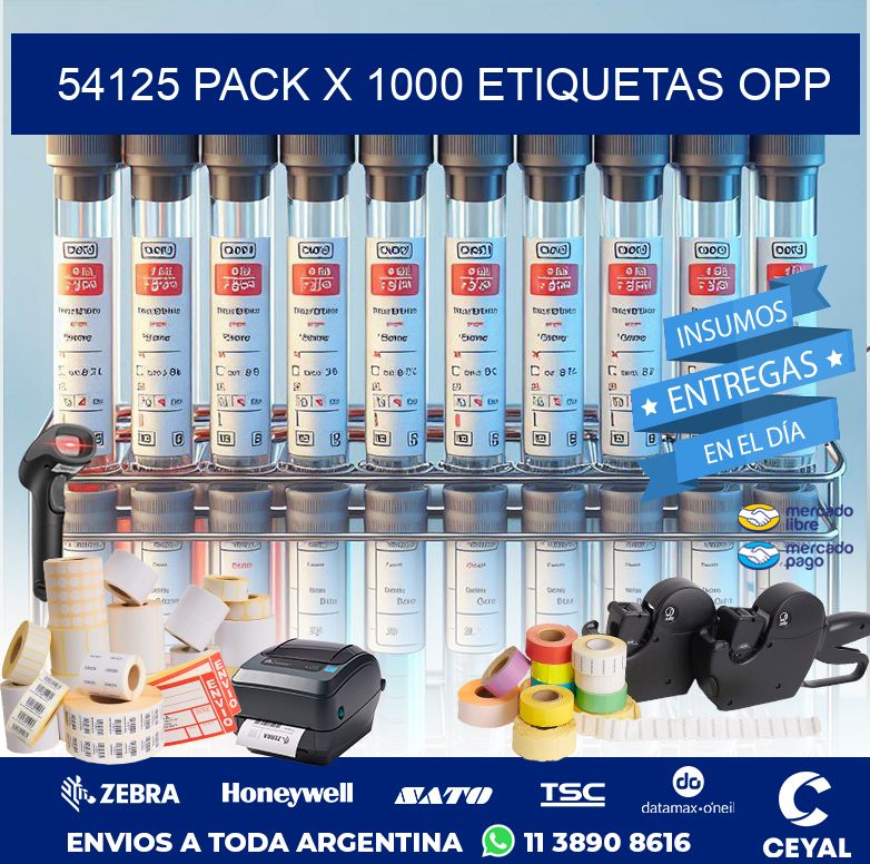 54125 PACK X 1000 ETIQUETAS OPP