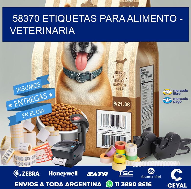 58370 ETIQUETAS PARA ALIMENTO - VETERINARIA