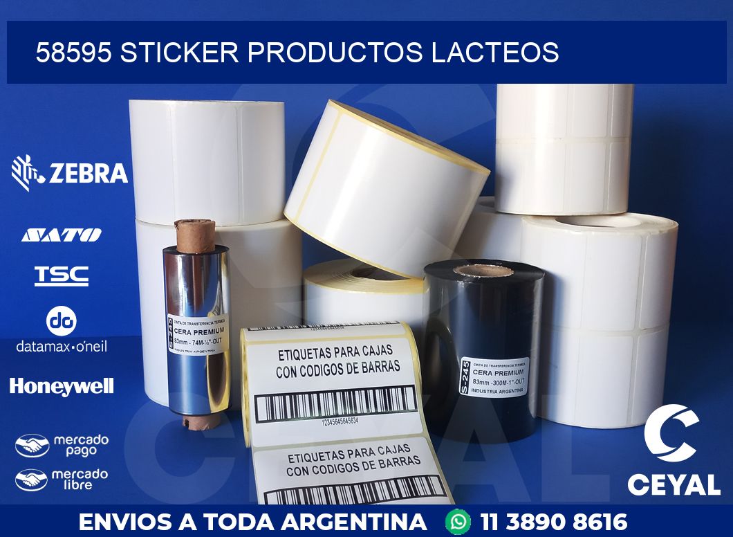 58595 STICKER PRODUCTOS LACTEOS
