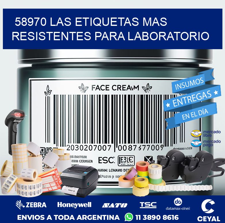 58970 LAS ETIQUETAS MAS RESISTENTES PARA LABORATORIO