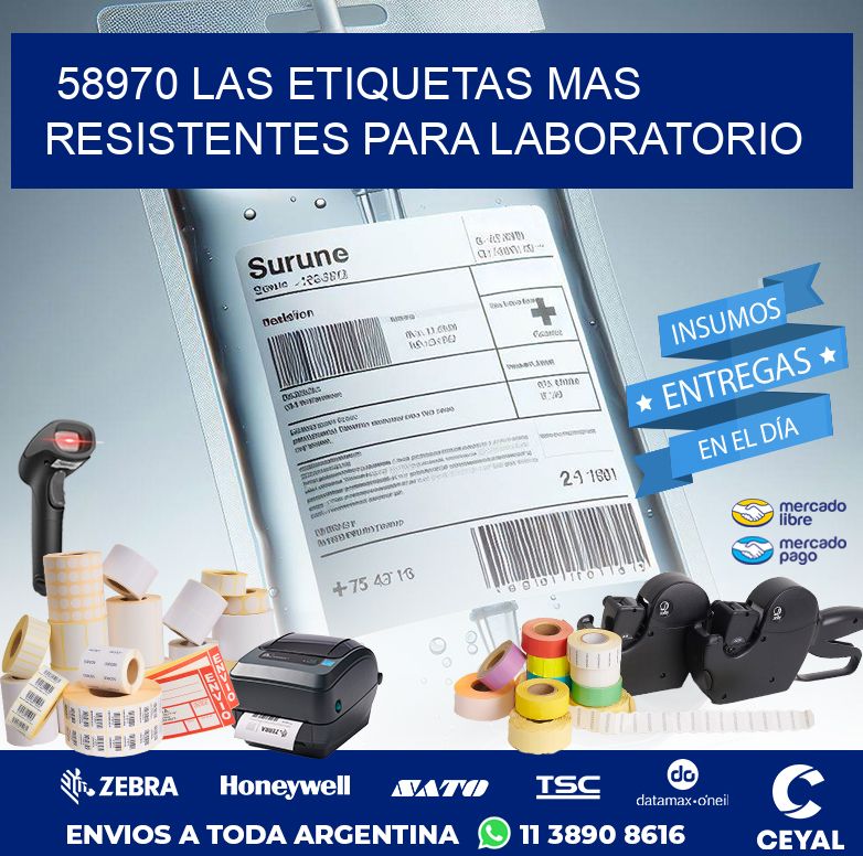 58970 LAS ETIQUETAS MAS RESISTENTES PARA LABORATORIO