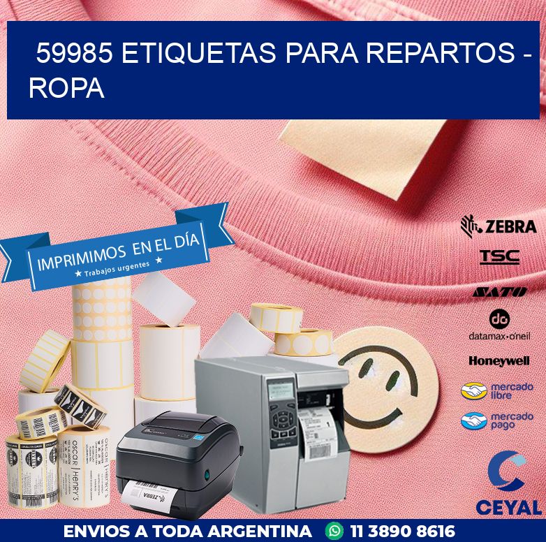 59985 ETIQUETAS PARA REPARTOS - ROPA