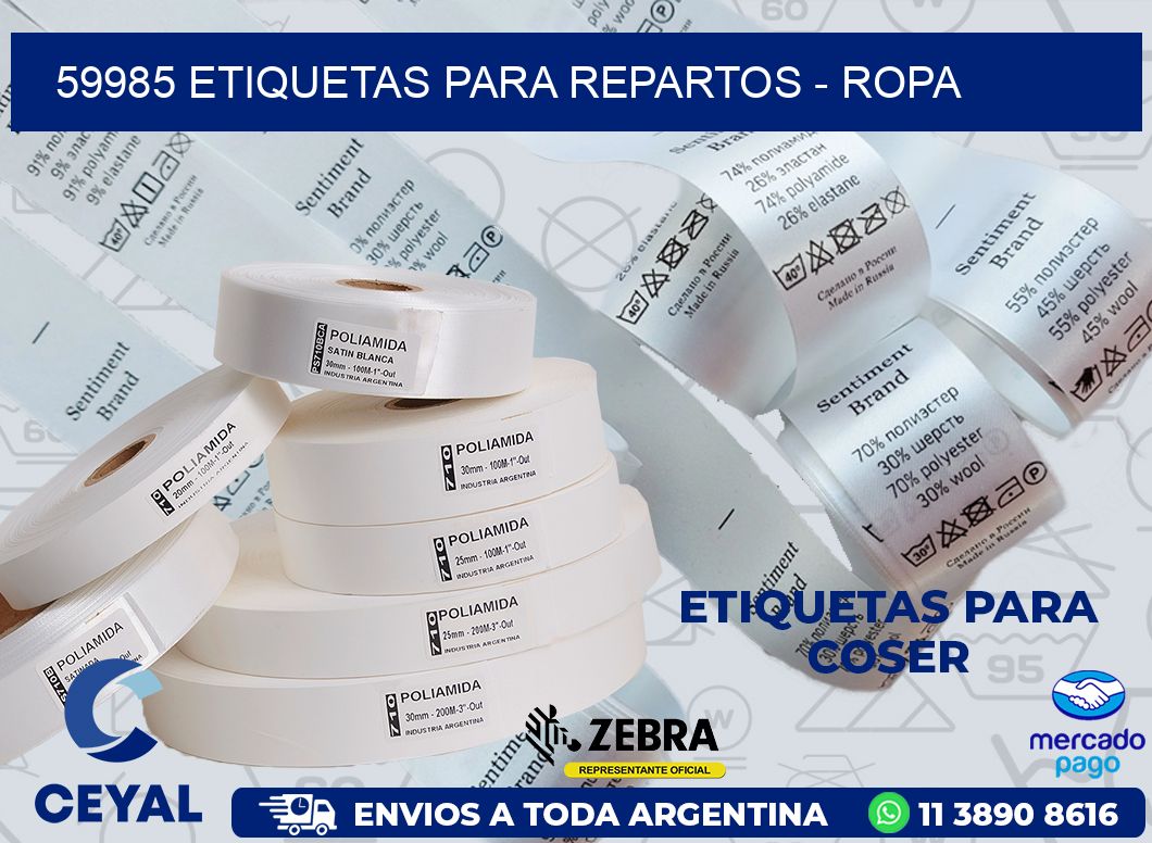 59985 ETIQUETAS PARA REPARTOS - ROPA