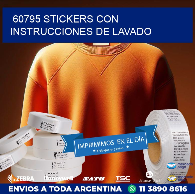 60795 STICKERS CON INSTRUCCIONES DE LAVADO