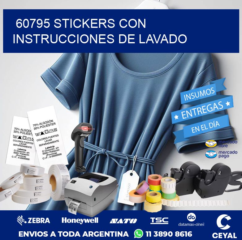 60795 STICKERS CON INSTRUCCIONES DE LAVADO