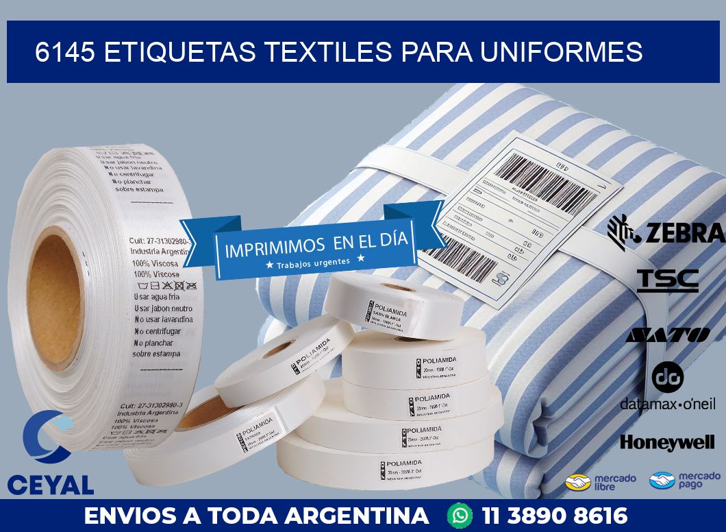 6145 ETIQUETAS TEXTILES PARA UNIFORMES
