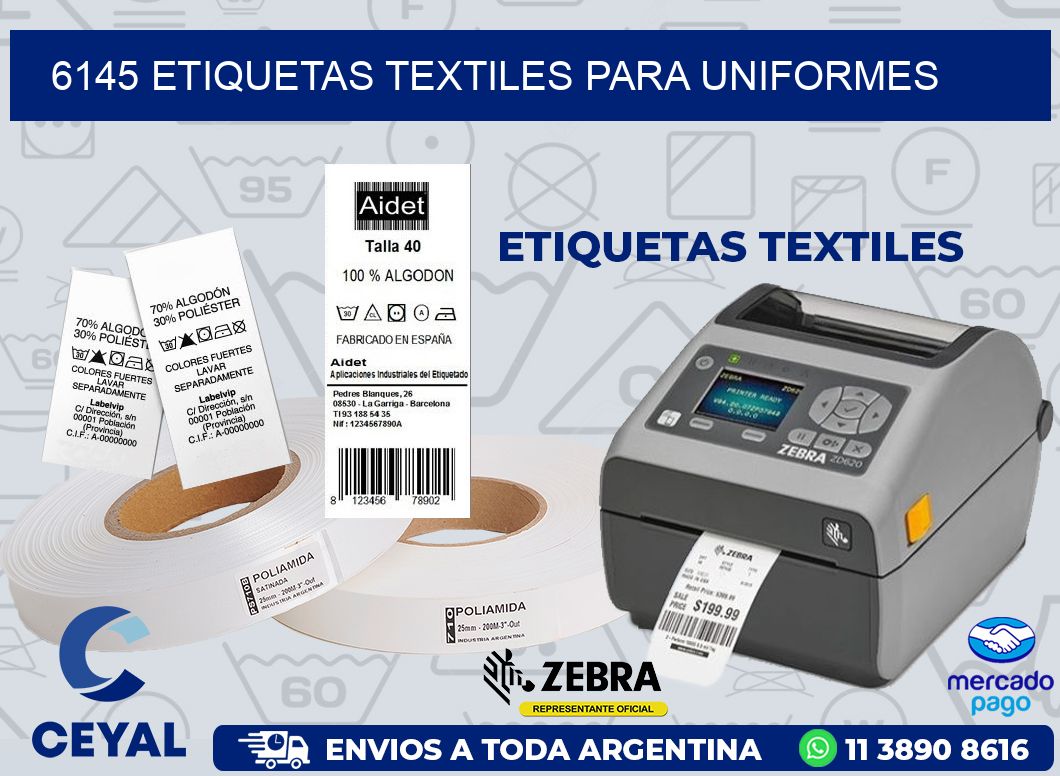 6145 ETIQUETAS TEXTILES PARA UNIFORMES