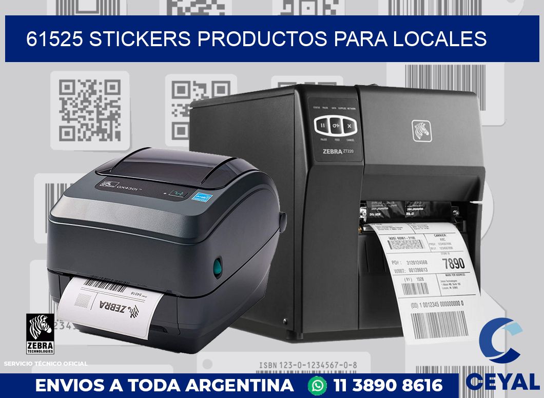 61525 STICKERS PRODUCTOS PARA LOCALES
