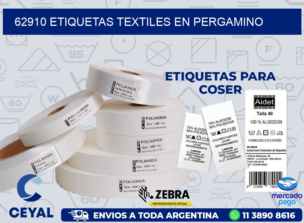 62910 ETIQUETAS TEXTILES EN PERGAMINO