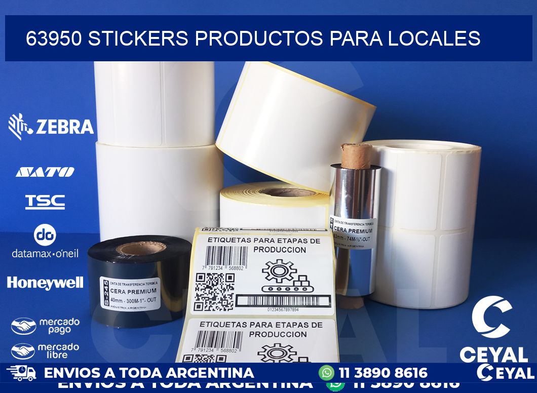 63950 STICKERS PRODUCTOS PARA LOCALES