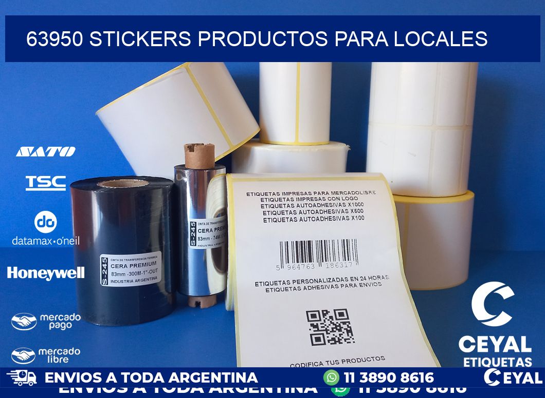63950 STICKERS PRODUCTOS PARA LOCALES